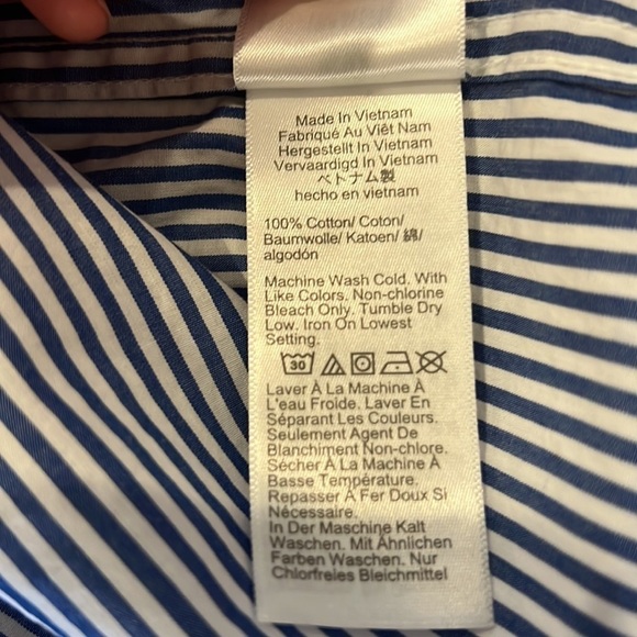 J. Crew Factory Pajama Striped Short-sleeve Sleep Shirt 100% Cotton Size Small - Picture 6 of 8